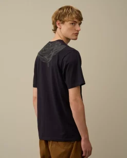 T-shirts & Polo<C.P. Company 30/1 Jersey Back Goggle T-Shirt Total Eclipse – Blue
