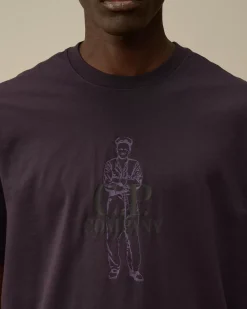 T-shirts & Polo<C.P. Company 30/1 Jersey British Sailor T-Shirt Nightshade – Purple