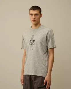 T-shirts & Polo<C.P. Company 30/1 Jersey British Sailor T-Shirt Greystone Melange