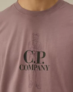 T-shirts & Polo<C.P. Company 30/1 Jersey British Sailor T-Shirt Purple Dove