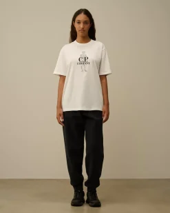 T-shirts & Polo<C.P. Company 30/1 Jersey British Sailor T-Shirt Gauze White