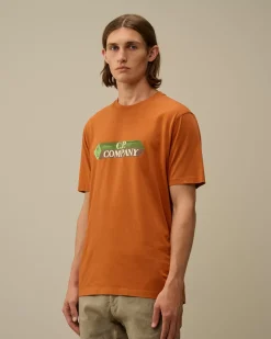 T-shirts & Polo<C.P. Company 30/1 Jersey 3D Logo T-Shirt Bombay Brown
