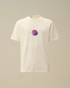 T-shirts & Polo<C.P. Company 30/1 Jersey Logo Graphics T-Shirt Gauze White