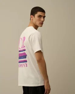 T-shirts & Polo<C.P. Company 30/1 Jersey Logo Graphics T-Shirt Gauze White