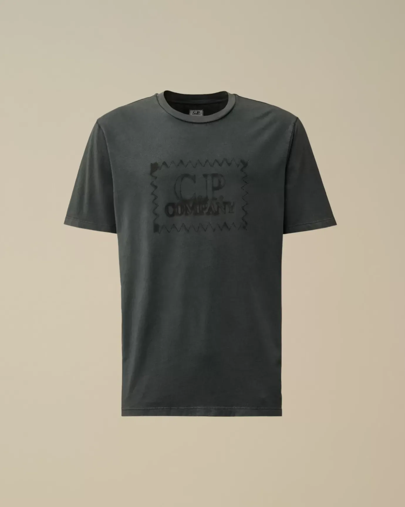 T-shirts & Polo<C.P. Company 24/1 Jersey Logo Label T-Shirt Black Sand
