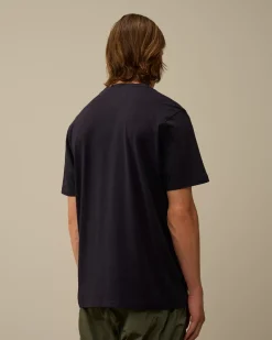 T-shirts & Polo<C.P. Company 30/1 Jersey Logo Label T-Shirt Total Eclipse – Blue