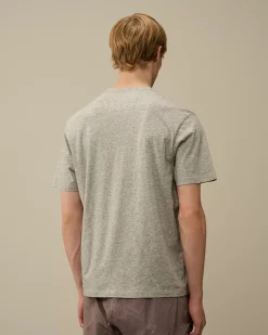 T-shirts & Polo<C.P. Company 30/1 Jersey Logo Label T-Shirt Greystone Melange