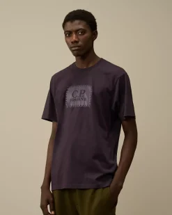 T-shirts & Polo<C.P. Company 30/1 Jersey Logo Label T-Shirt Nightshade – Purple