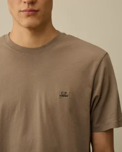 T-shirts & Polo<C.P. Company 30/1 Jersey Logo Patch T-Shirt Walnut – Beige