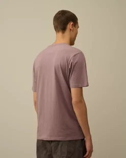 T-shirts & Polo<C.P. Company 30/1 Jersey Logo Patch T-Shirt Purple Dove