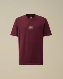 T-shirts & Polo<C.P. Company 24/1 Jersey Pencil Effect Graphics T-Shirt Potent Purple