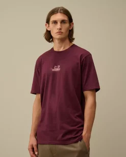 T-shirts & Polo<C.P. Company 24/1 Jersey Pencil Effect Graphics T-Shirt Potent Purple