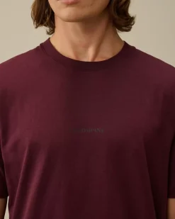T-shirts & Polo<C.P. Company 30/1 Jersey Printed Logo T-Shirt Potent Purple