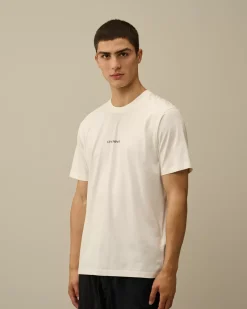 T-shirts & Polo<C.P. Company 30/1 Jersey Printed Logo T-Shirt Gauze White