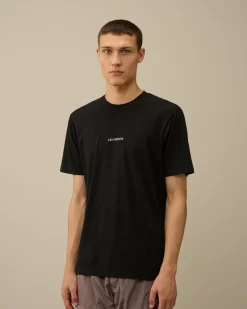 T-shirts & Polo<C.P. Company 30/1 Jersey Printed Logo T-Shirt Black
