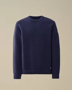 Jumpers<C.P. Company Alpaca Soft Crewneck Knit Estate Blue