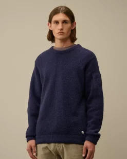Jumpers<C.P. Company Alpaca Soft Crewneck Knit Estate Blue