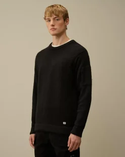 Jumpers<C.P. Company Alpaca Soft Crewneck Knit Black