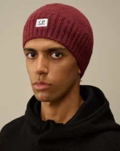 Hats<C.P. Company Alpaca Soft Logo Beanie Potent Purple