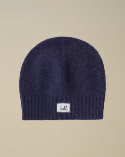 Hats<C.P. Company Alpaca Soft Logo Beanie Estate Blue