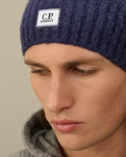 Hats<C.P. Company Alpaca Soft Logo Beanie Estate Blue