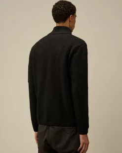 Jumpers<C.P. Company Alpaca Soft Zipped Knit Black