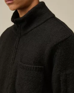 Jumpers<C.P. Company Alpaca Soft Zipped Knit Black