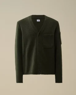 Jumpers<C.P. Company Alpaca Wool Buttoned Cardigan Grape Leaf – Green
