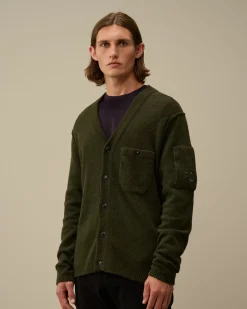 Jumpers<C.P. Company Alpaca Wool Buttoned Cardigan Grape Leaf – Green