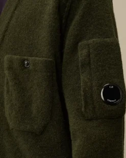 Jumpers<C.P. Company Alpaca Wool Buttoned Cardigan Grape Leaf – Green