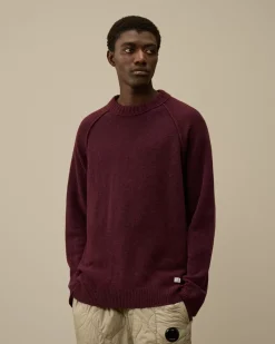 Jumpers<C.P. Company Alpaca Wool Crewneck Knit Potent Purple