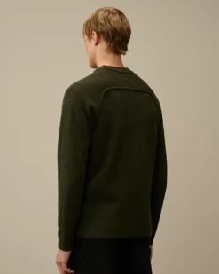 Jumpers<C.P. Company Alpaca Wool Crewneck Knit Grape Leaf – Green
