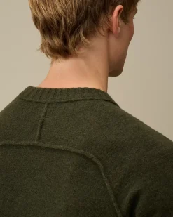Jumpers<C.P. Company Alpaca Wool Crewneck Knit Grape Leaf – Green