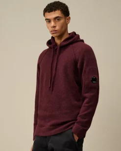 Jumpers<C.P. Company Alpaca Wool Hooded Knit Potent Purple