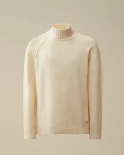 Jumpers<C.P. Company Alpaca Wool Turtleneck Knit Gauze White
