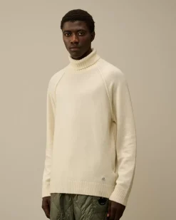 Jumpers<C.P. Company Alpaca Wool Turtleneck Knit Gauze White
