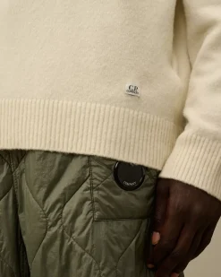 Jumpers<C.P. Company Alpaca Wool Turtleneck Knit Gauze White