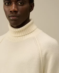 Jumpers<C.P. Company Alpaca Wool Turtleneck Knit Gauze White