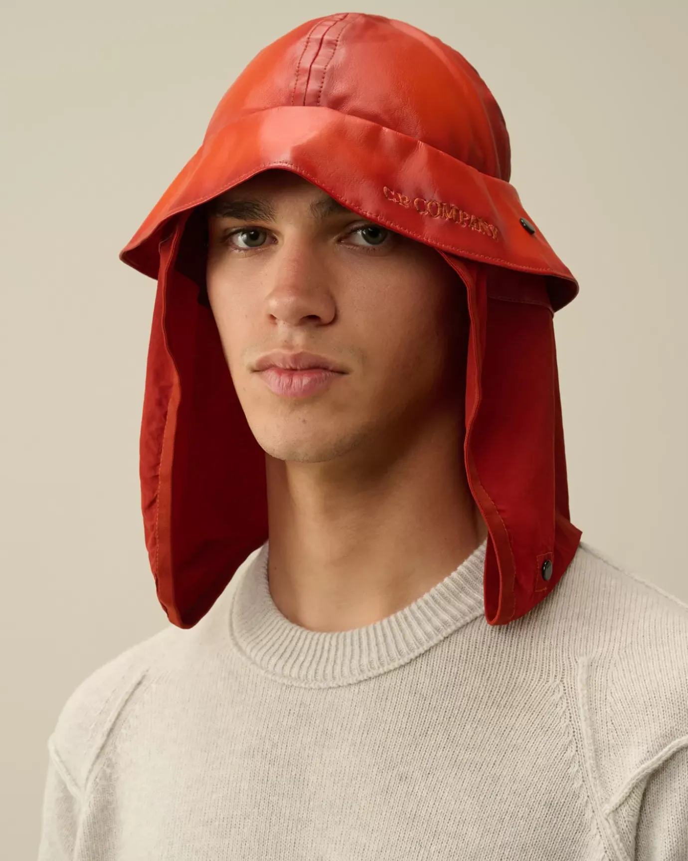 Hats<C.P. Company Bi-Film Neck Flap Bucket Hat Bombay Brown