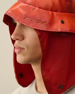 Hats<C.P. Company Bi-Film Neck Flap Bucket Hat Bombay Brown