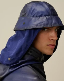 Hats<C.P. Company Bi-Film Neck Flap Bucket Hat Estate Blue