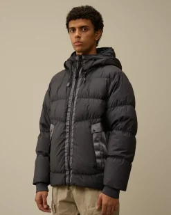 Jacket & Coats<C.P. Company Bi-TM Goggle Down Jacket Black Sand