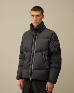Jacket & Coats<C.P. Company Bi-TM Hooded Down Jacket Black Sand