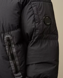 Jacket & Coats<C.P. Company Bi-TM Hooded Down Jacket Black Sand