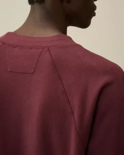 Sweatshirts<C.P. Company Brushed and Emerized Diagonal Fleece Logo Crew Neck Sweatshirt Potent Purple