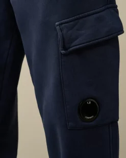 Tracksuits & Shorts<C.P. Company Brushed and Emerized Diagonal Fleece Cargo Sweatpants Estate Blue