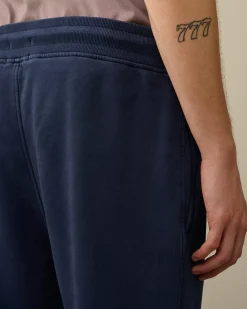 Tracksuits & Shorts<C.P. Company Brushed and Emerized Diagonal Fleece Cargo Sweatpants Estate Blue