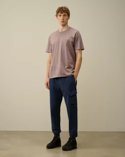 Tracksuits & Shorts<C.P. Company Brushed and Emerized Diagonal Fleece Cargo Sweatpants Estate Blue