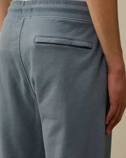 Tracksuits & Shorts<C.P. Company Brushed and Emerized Diagonal Fleece Cargo Sweatpants Flint Stone – Blue