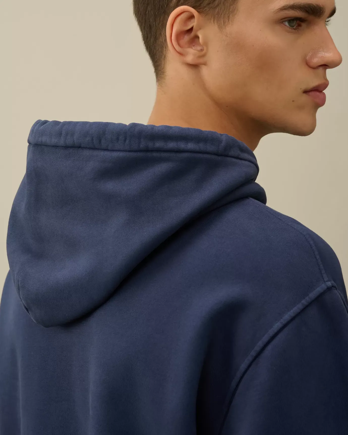 Sweatshirts<C.P. Company Brushed and Emerized Diagonal Fleece Lens Hooded Sweatshirt Estate Blue
